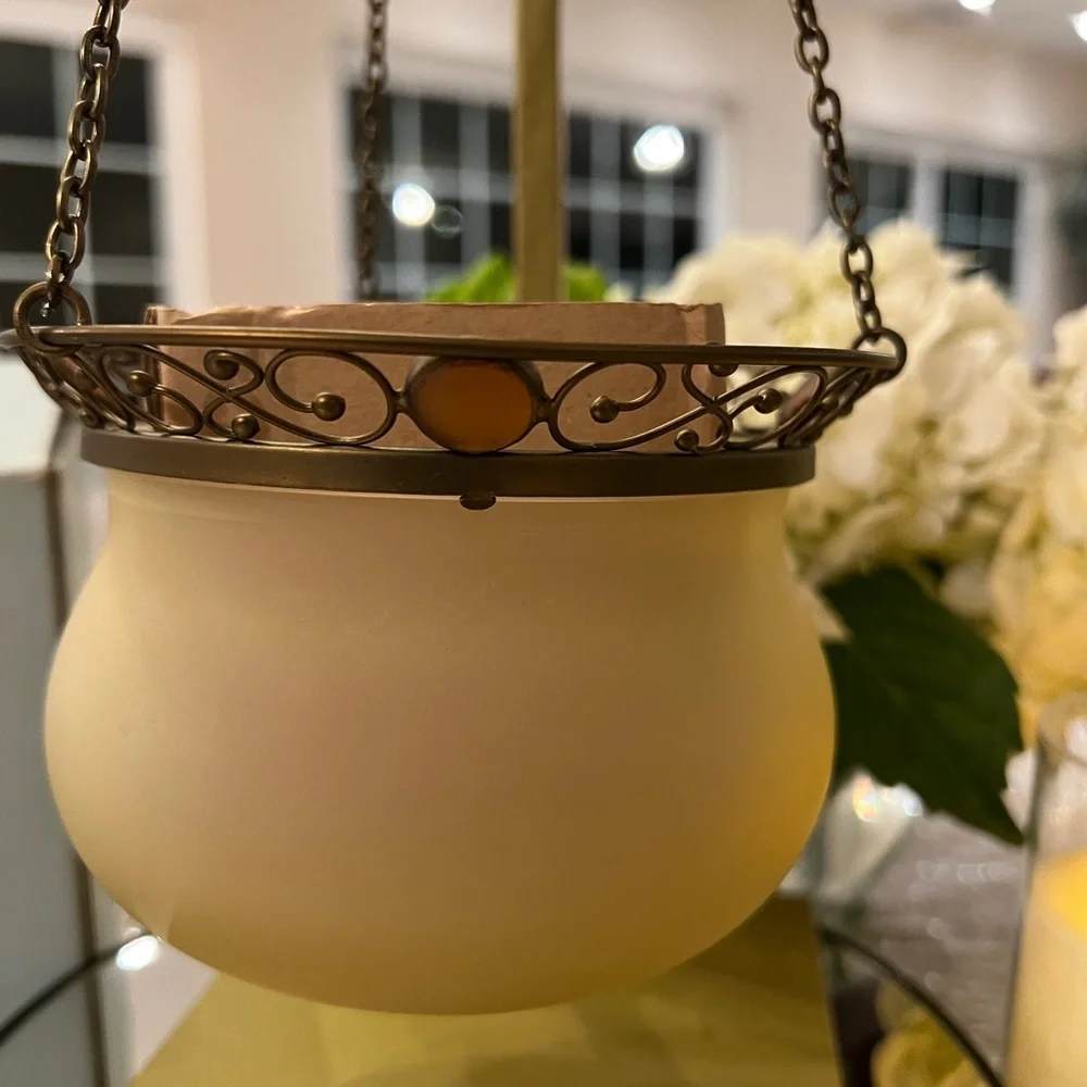Party Lite ~ Retired Paris Retro Hanging Candle Lamp With Bracket  - NIB